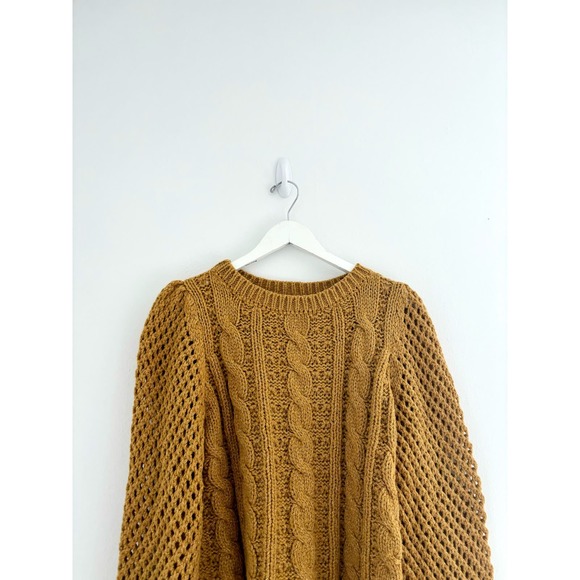 Loveshackfancy Rosie Cable Knit Sweater Amber - Picture 4 of 13